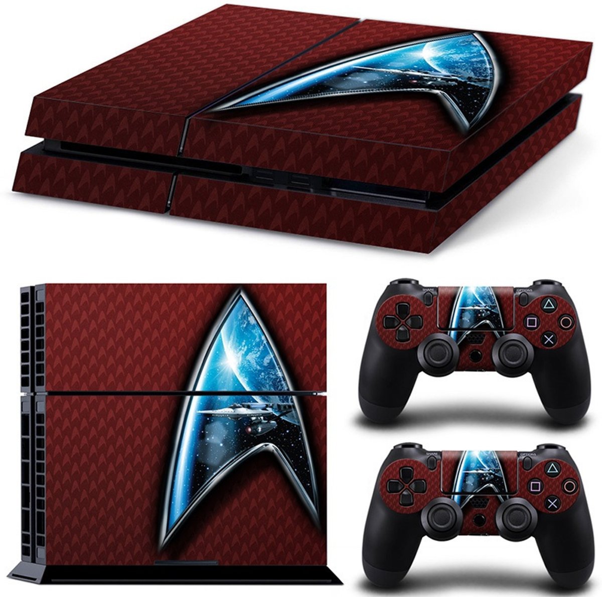 Playstation 4 Sticker | Playstation 4 Console Skin | Shield V2 | Playstation 4 Schild V2 Sticker | Console Skin + 2 Controller Skins